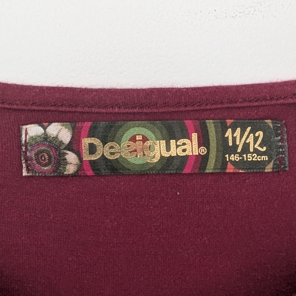 DESIGUAL Girls' Burgundy Long Sleeve Dress - Picture 7 of 7